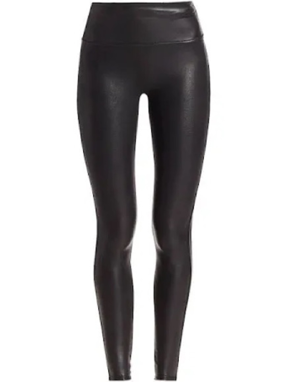 SPANX Black Faux-Leather High-Waist Leggings